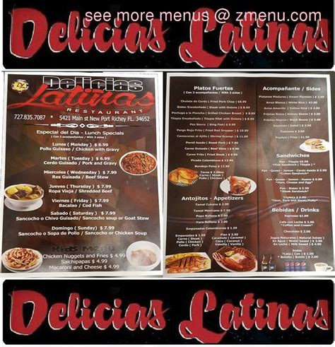 Delicias latina - 4.1 - 122 reviews. Rate your experience! $$ • Mexican, Latin American. Hours: 11AM - 8PM. 433 Main St, Torrington. (860) 809-4557. Menu Order Online Reserve.